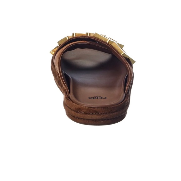 Fendi Fendigraphy Brown Suede Sandals- Size 6.5-New in Box - Picture 6 of 16